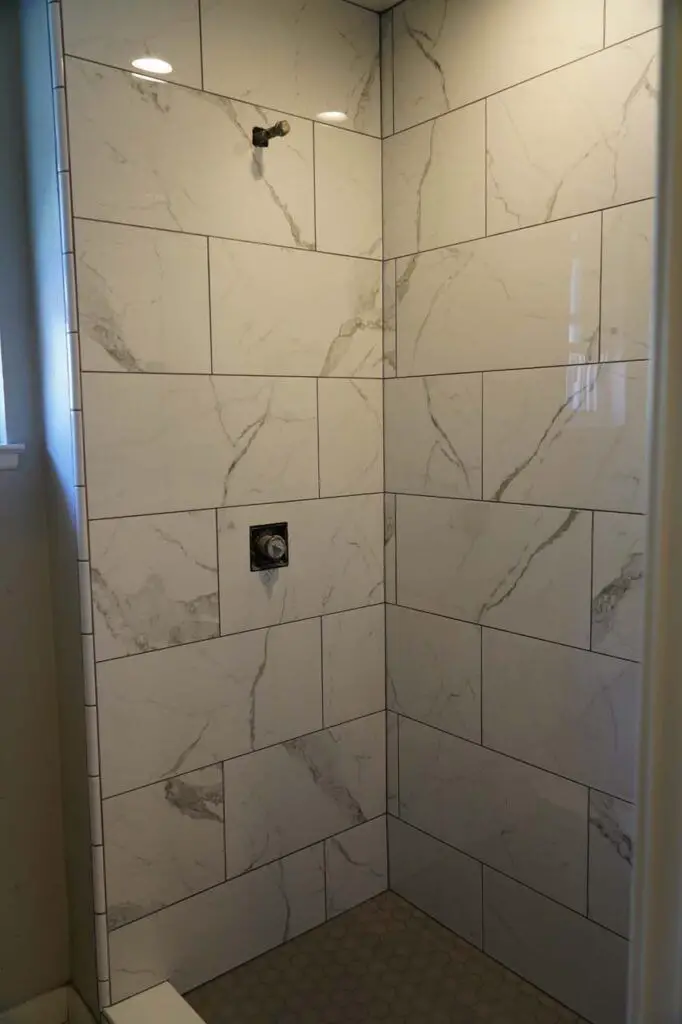 The redo of our master bathroom remodel was coming into form again after fixing the major underlying issues concerning moisture control and workmanship