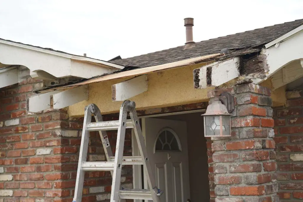 If the roofing job isn’t done right, problems like this dry rot (and subterranean termite invasion) ended up costing us thousands of dollars more in repairs than if we had done it right in the first place!