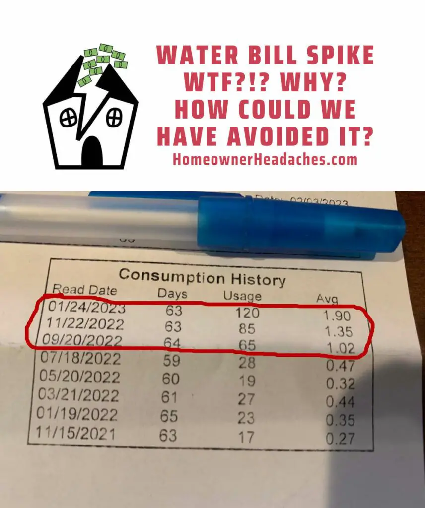 What could have caused this spike in our water bill?