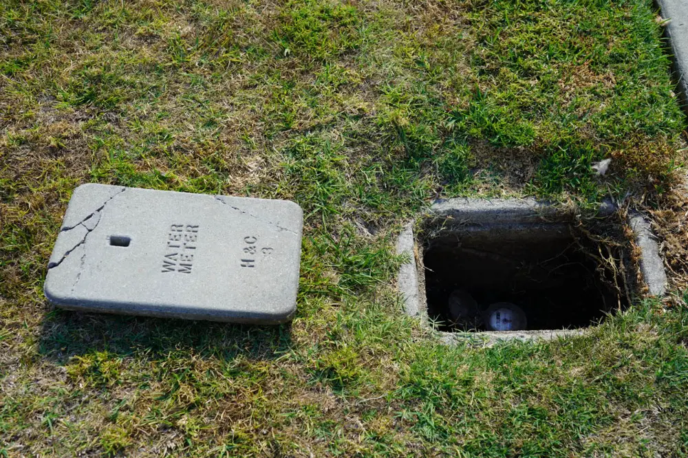 One way to check for water leaks is to turn off all faucets and see if the water meter is still spinning